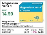 Aktuelles Magnesium Verla N Dragées Angebot bei REWE in Nürnberg ab 14,99 €