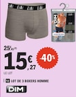 Lot de 3 boxers homme - DIM dans le catalogue E.Leclerc