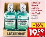 Mundspülung Fresh Mint von Listerine im aktuellen Netto Marken-Discount Prospekt