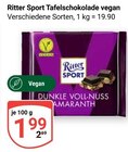 Tafelschokolade vegan im Angebot bei GLOBUS in Altenburg Tafelschokolade vegan Angebote von Ritter Sport bei GLOBUS Altenburg für 1,99 €