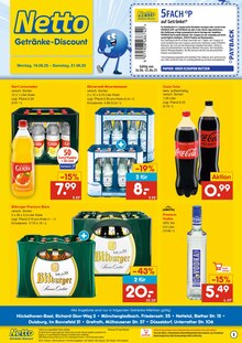 Coca Cola im aktuellen Netto Marken-Discount Prospekt (Hückelhoven) Coca Cola im Netto Marken-Discount Prospekt "DER ORT, AN DEM DU IMMER AUSGEZEICHNETE PREISE FINDEST." mit 2 Seiten (Hückelhoven)
