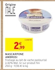 Mascarpone - Ambrosi - Intermarché à Le Blanc-Mesnil Mascarpone - Ambrosi en promo chez Intermarché Le Blanc-Mesnil à 2,99 €