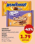 Wunderbar Erdnuss-Karamell oder MILKA Riegel im Angebot bei Penny in Homburg Wunderbar Erdnuss-Karamell oder MILKA Riegel Angebote von Cadbury bei Penny Homburg für 1,79 €