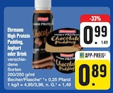 High Protein Pudding, Joghurt oder Drink bei E center im Dietenhofen Prospekt für 0,89 €