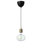 Lampenaufhängung +LED-Leuchtmittel vermessingt/ellipsenförmig bunt Angebote von SKAFTET / MOLNART bei IKEA Düsseldorf für 24,99 €