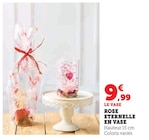 Rose éternelle en vase en promo chez Super U Ajaccio à 9,99 €