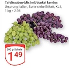 Tafeltrauben-Mix hell/dunkel kernlos im Angebot bei GLOBUS in Duisburg Tafeltrauben-Mix hell/dunkel kernlos Angebote bei GLOBUS Duisburg für 1,49 €