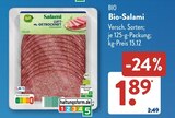 Salami im Angebot bei ALDI SÜD in Bensheim Salami Angebote von BIO bei ALDI SÜD Bensheim für 1,89 €