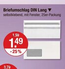 Briefumschlag DIN Lang im V-Markt Prospekt Briefumschlag DIN Lang von im aktuellen V-Markt Prospekt für 1,49 €