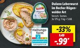Leberwurst von Dulano für 0,99 € bei Lidl im Angebot Leberwurst von Dulano im aktuellen Lidl Prospekt