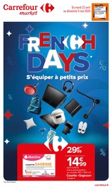 Prospectus Carrefour Market à Vaujours, "French days : s'équiper à petits prix", 14 pages de promos valables du 23/04/2024 au 05/05/2024