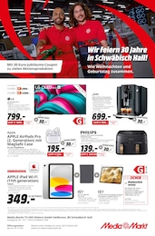 MediaMarkt Saturn Prospekt für Schwäbisch Hall mit 1 Seite MediaMarkt Saturn Prospekt für Schwäbisch Hall: "Wir feiern 30 Jahre in Schwäbisch Hall!", 1 Seite, 12.12.2025 - 20.12.2025