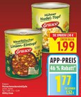 Westfälischer Linsen-Eintopf von Erasco für 1,77 € bei E center im Angebot Westfälischer Linsen-Eintopf von Erasco im aktuellen E center Prospekt