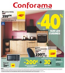 Prospectus Conforama de la semaine "Conforama" avec 1 page, valide du 04/04/2024 au 13/05/2024 pour Valence et alentours