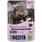 Bozita Pouch Häppchen in Soße mit Pute  85g Angebote von Bozita bei Zookauf Schwerte für 0,99 €