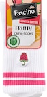Crew Socken mit Himbeeren-Stickerei weiß Gr. 35-38 im dm-drogerie markt Prospekt Crew Socken mit Himbeeren-Stickerei weiß Gr. 35-38 von Fascino im aktuellen dm-drogerie markt Prospekt für 3,65 €