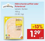 Hähnchenbrustfilet oder Putenbrust Angebote bei Netto Marken-Discount Mülheim für 1,29 €