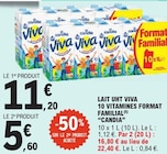 Lait UHT Viva 10 vitamines format familial - CANDIA en promo chez E.Leclerc Lait UHT Viva 10 vitamines format familial - CANDIA dans le catalogue E.Leclerc
