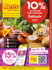 Aktueller Netto Marken-Discount Pößneck Prospekt Netto Marken-Discount Pößneck Prospekt "10% auf Obst & Gemüse" mit 2 Seiten