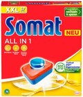 Excellence Geschirrreiniger oder All in 1 Geschirrreinigertabs Angebote von Somat bei REWE Kiel für 7,77 €