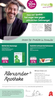 Aktueller mea - meine apotheke Prospekt "Unsere November-Angebote" für Frankfurt (Main) Aktueller mea - meine apotheke Prospekt für Frankfurt (Main) mit Seiten