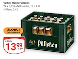 Helles Pülleken im Angebot bei GLOBUS in Homburg Helles Pülleken Angebote von Veltins bei GLOBUS Homburg für 13,99 €