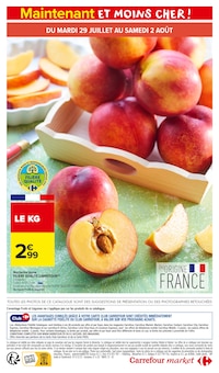 Prospectus Carrefour Market de la semaine "Carrefour market" avec 2 pages, valide du 29/07/2025 au 10/08/2025 pour Cosne-Cours-sur-Loire et alentours