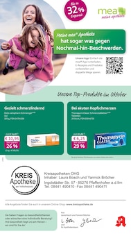 mea - meine apotheke Prospekt Unsere Oktober-Angebote mit 4 Seiten