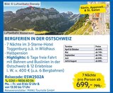 BERGFERIEN IN DER OSTSCHWEIZ Angebote von MANU Touristik GmbH bei E center Schwäbisch Gmünd für 699,00 €