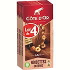 TABLETTES DE CHOCOLAT LAIT NOISETTES - CÔTE D'OR en promo chez Auchan Supermarché Châtenay-Malabry à 13,85 €