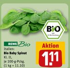 Bio Baby Spinat Angebote von REWE Bio bei REWE Hof für 1,11 €