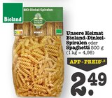 Aktuelles Unsere Heimat Bioland-Dinkel-Spiralen Angebot bei E center in Ludwigshafen (Rhein) ab 2,49 €