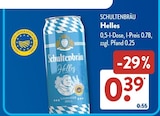 Helles im ALDI SÜD Prospekt Helles von Schultenbräu im aktuellen ALDI SÜD Prospekt für 0,39 €