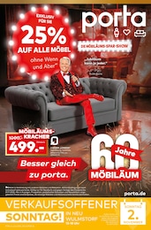 porta Möbel Prospekt "DIE MÖBILÄUMS-SPAR-SHOW", 12 Seiten, 26.10.2025 - 26.10.2025 Aktueller porta Möbel Prospekt, "DIE MÖBILÄUMS-SPAR-SHOW", mit Angeboten der Woche, gültig von 26.10.2025 bis 26.10.2025