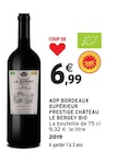 Intermarché Douarnenez - Promo AOP Bordeaux Supérieur Prestige Promo AOP Bordeaux Supérieur Prestige à 6,99 € dans le catalogue Intermarché à Douarnenez