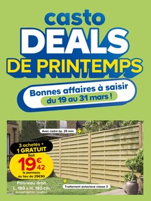 Prospectus Castorama de la semaine "casto DEALS DE MARS 2" avec 1 page, valide du 19/03/2025 au 31/03/2025 pour Les Pennes-Mirabeau et alentours