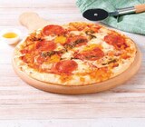 Pizza chorizo poivrons ou 4 fromages ou jambon speck mozzarella ou chèvre cendrée tomates en promo chez Hyper U Reims à 3,75 €