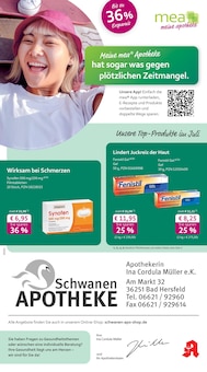 Aktueller mea - meine apotheke Prospekt (Bad Hersfeld, 4 Seiten zum blättern mea - meine apotheke Prospekt Unsere Juli-Angebote mit 4 Seiten