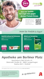 Apotheken Prospekt von mea - meine apotheke Langenhagen mea - meine apotheke Prospekt: "Unsere August-Angebote", 4 Seiten, 01.08.2026 - 31.08.2026