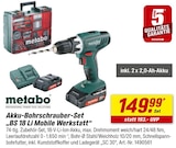 Aktuelle Bohrmaschine Angebote bei toom Baumarkt in Recklinghausen Aktuelles Akku-Bohrschrauber-Set BS 18 Li Mobile Werkstatt Angebot bei toom Baumarkt in Recklinghausen ab 149,99 €