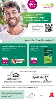 mea - meine apotheke Prospekt der KW 31 "Unsere August-Angebote" Aktueller mea - meine apotheke Prospekt "Unsere August-Angebote" Seite 1 von 4 Seiten