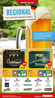 Bier im aktuellen Penny Prospekt (Freiberg) Bier im Penny Prospekt "Wer gĂĽnstig will, muss Penny." mit 48 Seiten (Freiberg)