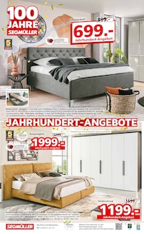 Bett im Segmüller Prospekt "Highlight Angebote" mit 28 Seiten (Augsburg)