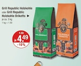 Holzkohle oder Holzkohle Briketts Angebote von Grill Republic bei V-Markt Regensburg für 4,49 €