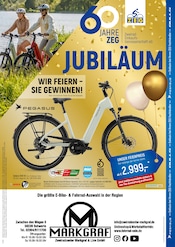 Aktueller Zweiradcenter Markgraf & Linn GmbH Prospekt mit Fahrrad, "60 JAHRE ZEG JUBILÄUM", Seite 1