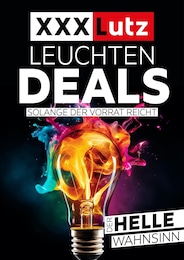 XXXLutz Möbelhäuser Prospekt für Wolfsburg mit 1 Seite XXXLutz Möbelhäuser Prospekt für Wolfsburg: "LEUCHTEN DEALS", 1 Seite, 27.12.2024 - 02.02.2025