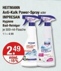 Anti-Kalk Power-Spray oder IMPRESAN Hygiene Bad-Reiniger von HEITMANN im aktuellen V-Markt Prospekt für 2,49 €