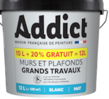 Peinture grand travaux murs et plafonds blanc mat 12L - ADDICT dans le catalogue Décor Discount