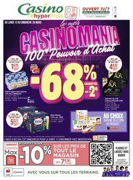 Prospectus Géant Casino en cours, "le mois CASINOMANIA, 100% Pouvoir d'Achat", 76 pages