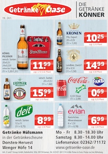 Bier im Getränke Oase Prospekt "Aktuelle Angebote" mit 1 Seiten (Marl)